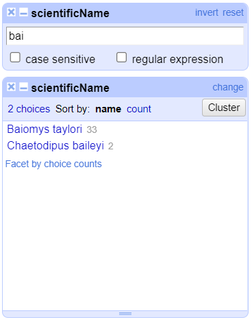 OpenRefine filtering example